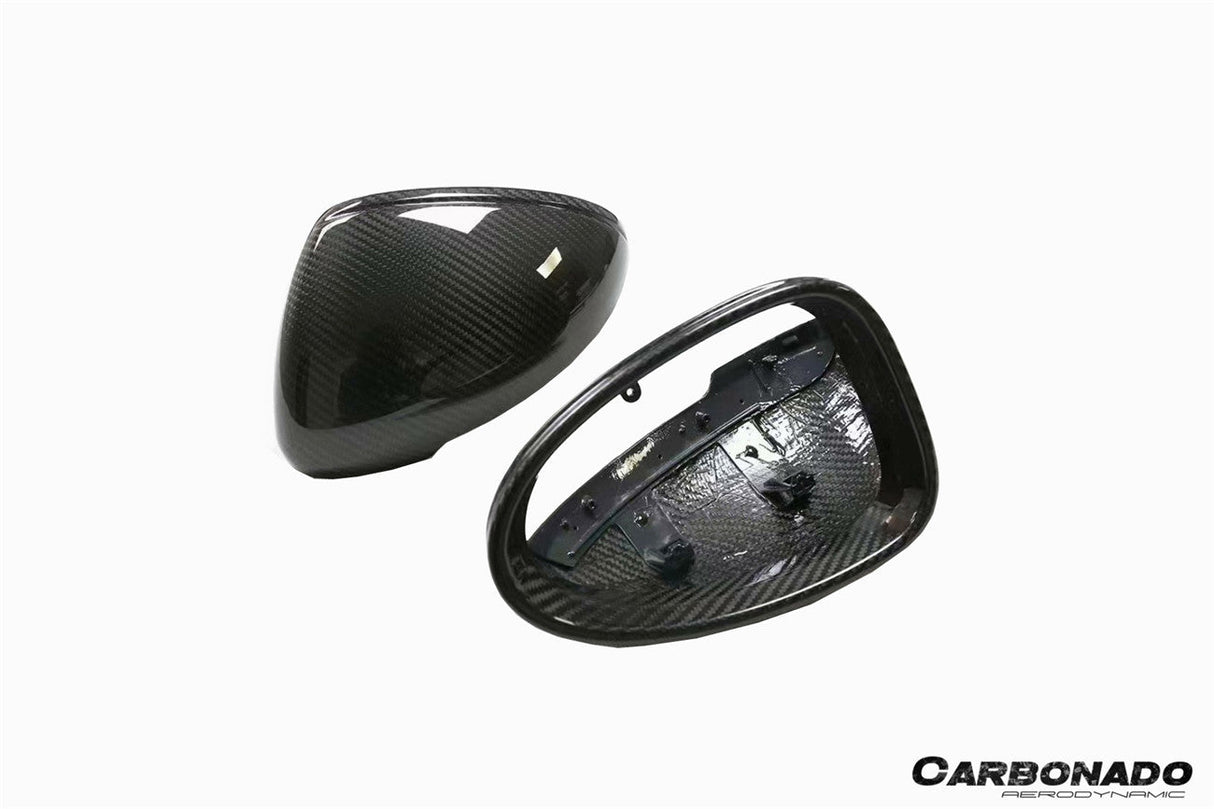 2014-2024 Porsche Macan 95B Dry Carbon Fiber Mirror Housing Replacement | Fits T, S, GTS, Turbo, Turbo S, 4 Electric, Turbo (NO BSA Holes)