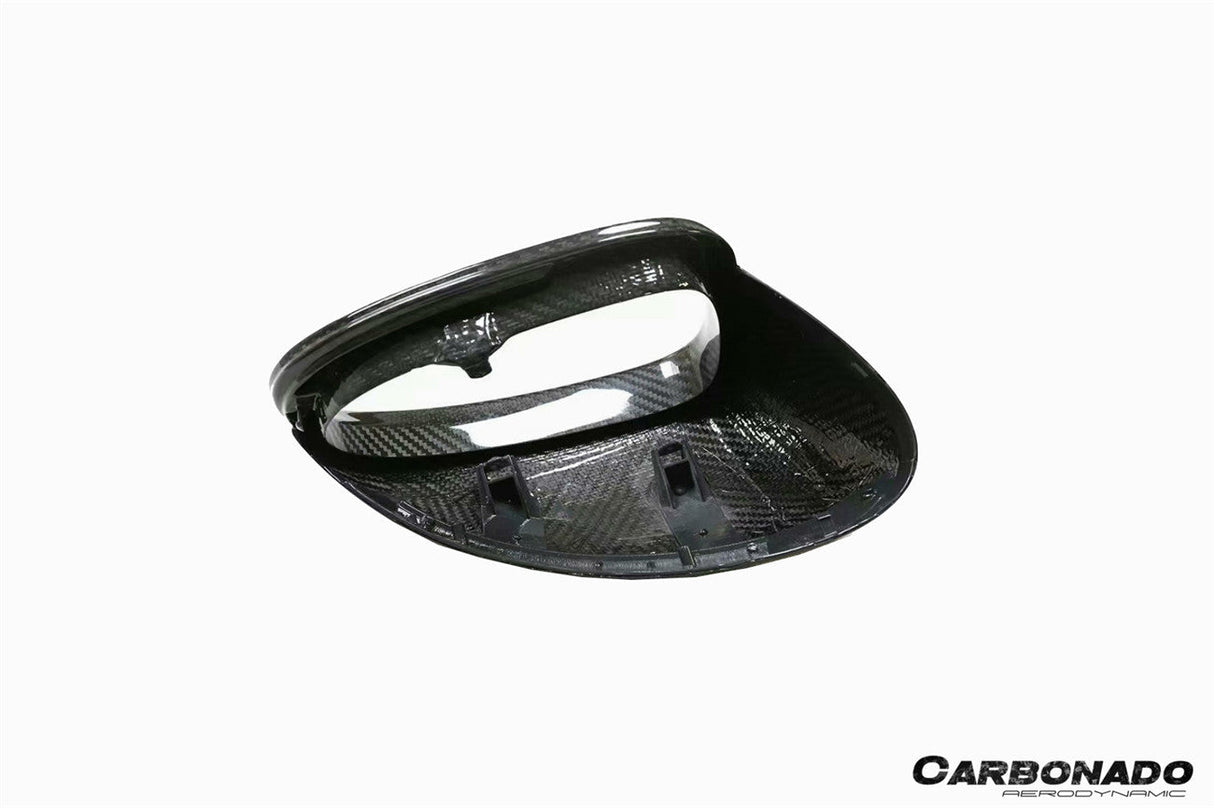 2014-2024 Porsche Macan 95B Dry Carbon Fiber Mirror Housing Replacement | Fits T, S, GTS, Turbo, Turbo S, 4 Electric, Turbo (NO BSA Holes)