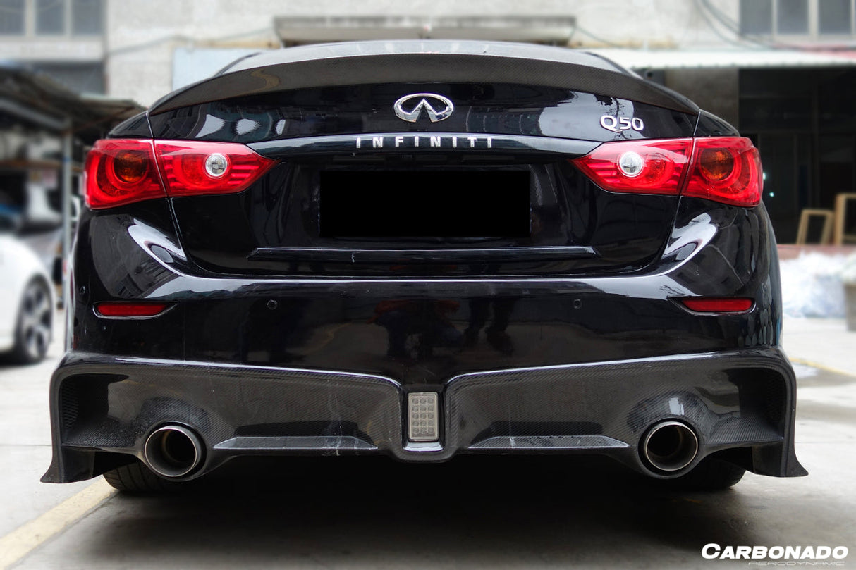 2014-2024 Infiniti Q50 Sedan DP Style Carbon Fiber Trunk Spoiler