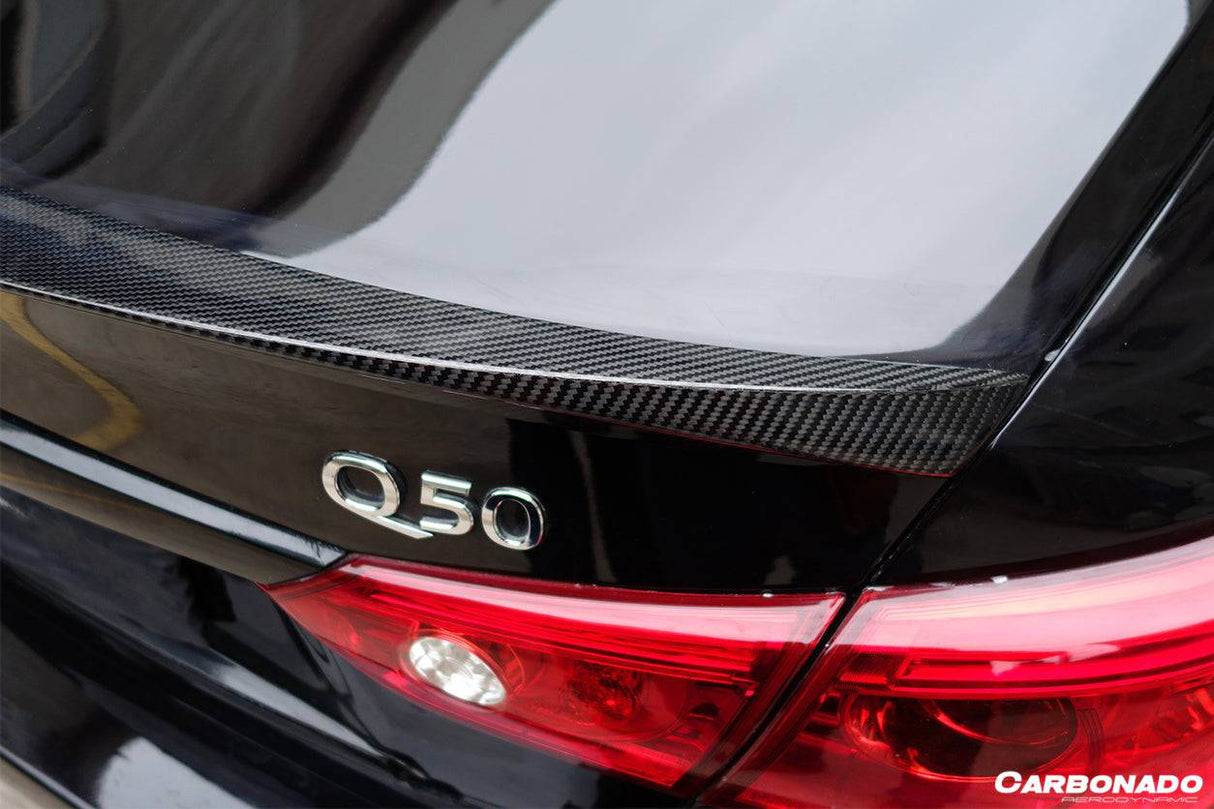 2014-2024 Infiniti Q50 Sedan DP Style Carbon Fiber Trunk Spoiler