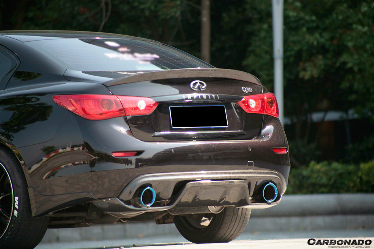 2014-2024 Infiniti Q50 Sedan DP Style Carbon Fiber Trunk Spoiler