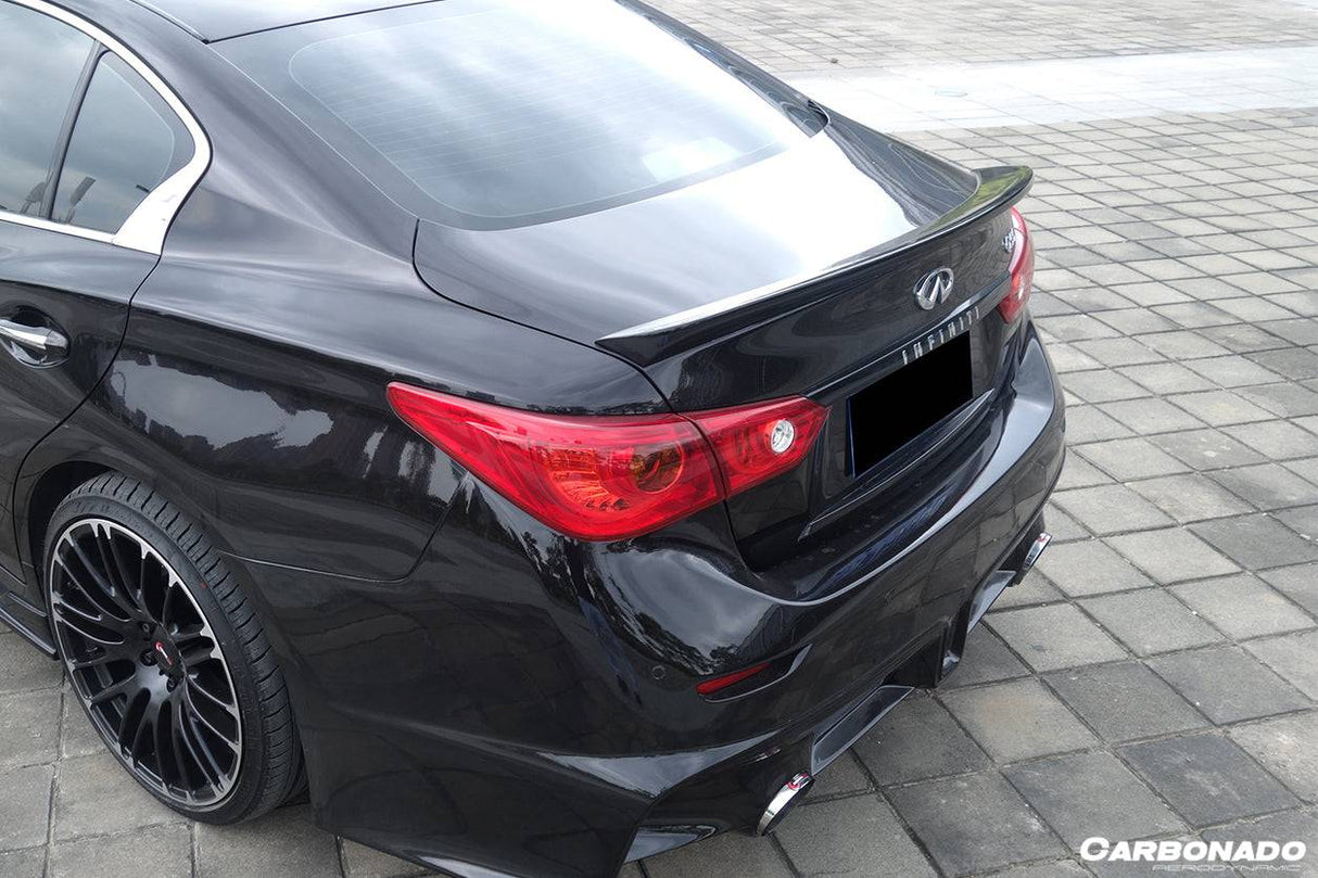 2014-2024 Infiniti Q50 Sedan SN Style Carbon Fiber Trunk Spoiler