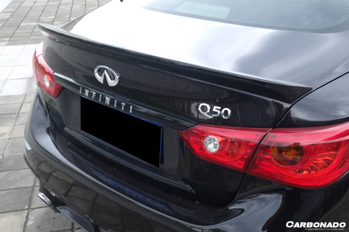2014-2024 Infiniti Q50 Sedan SN Style Carbon Fiber Trunk Spoiler