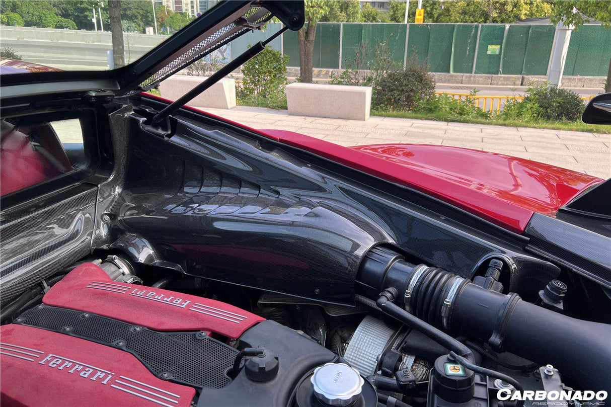 2015-2023 Ferrari Autoclave Carbon Fiber Engine Bay Panels With Heat Protection Carbonado (OE) Fits: 488 GTB, 488 PISTA, F8