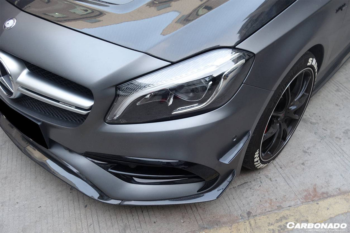 2016-2018  Mercedes Benz W176 A45 AMG BKSS Style Carbon Fiber Front Lip