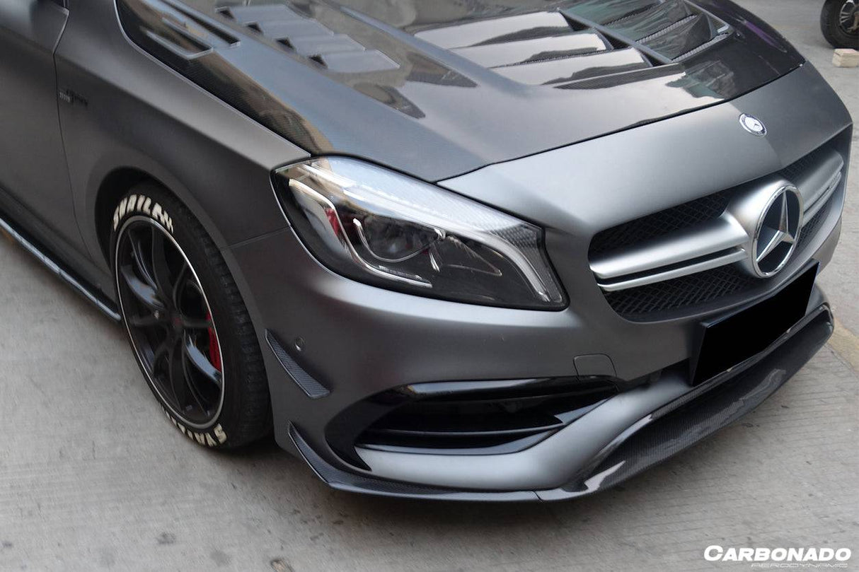 2016-2018  Mercedes Benz W176 A45 AMG BKSS Style Carbon Fiber Front Lip