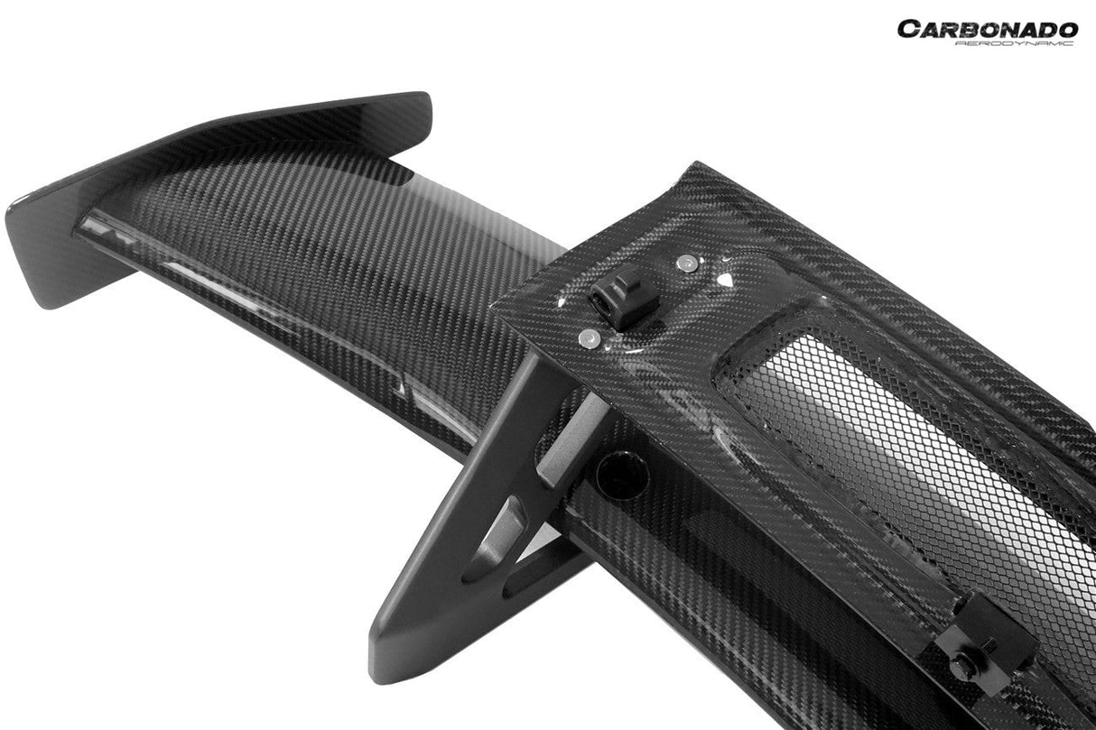 2016-2025 Audi R8 GEN2 Coupe ONLY GT Style DRY Carbon Fiber Trunk Wing with Base and Aluminum Legs