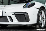 Carbonado 2017-2019 Porsche 911 991.2 GT3 OE Style Dry Carbon Fiber Front Bumper Daytime Running Light Trims