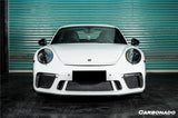 Carbonado 2017-2019 Porsche 911 991.2 GT3 OE Style Dry Carbon Fiber Front Bumper Daytime Running Light Trims