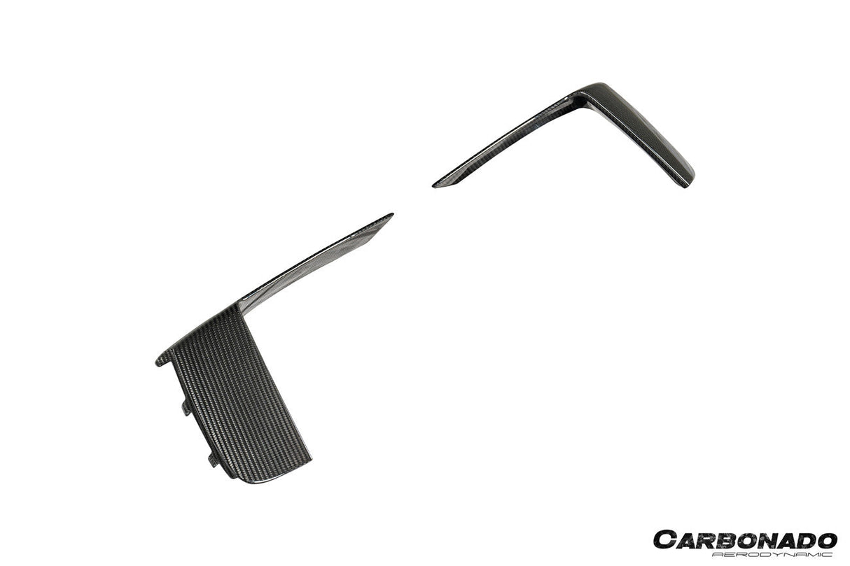 Carbonado 2017-2019 Porsche 911 991.2 GT3 OE Style Dry Carbon Fiber Front Bumper Daytime Running Light Trims