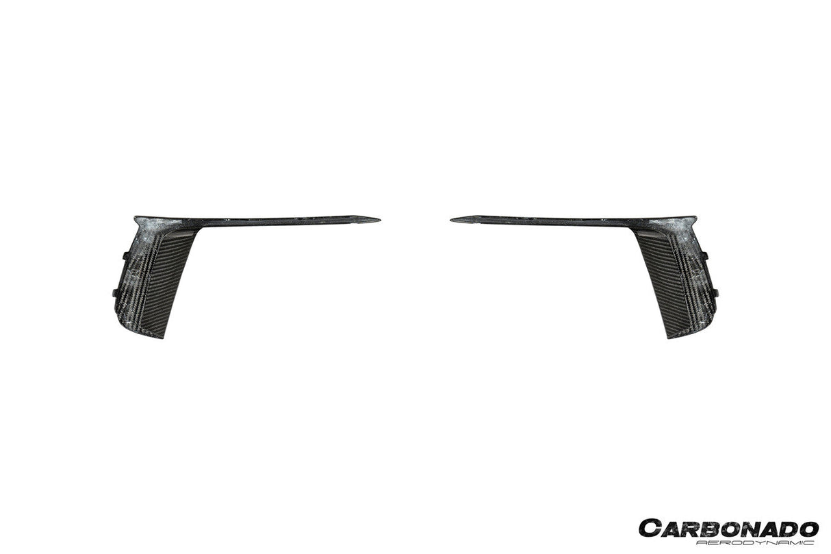 Carbonado 2017-2019 Porsche 911 991.2 GT3 OE Style Dry Carbon Fiber Front Bumper Daytime Running Light Trims