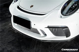 Carbonado 2017-2019 Porsche 911 991.2 GT3 OE Style Dry Carbon Fiber Front Bumper Daytime Running Light Trims
