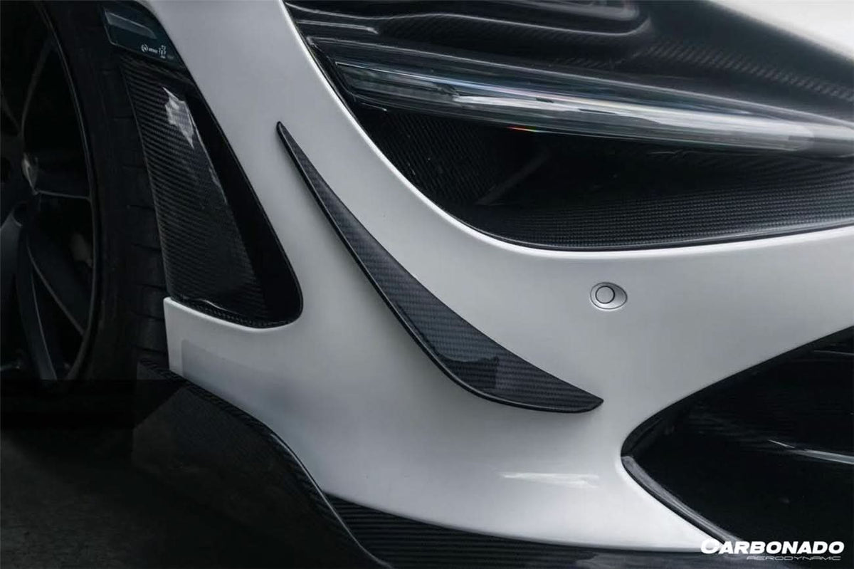 2017-2022 McLaren Autoclave Carbon Front Bumper Canards Carbonado (RT) Fits: 720S Spider, 720S Coupe