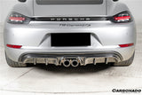 2017-2025 Porsche 718 Cayman Boxster GTS Style Dry Carbon Fiber Rear Diffuser Lip