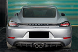 2017-2025 Porsche 718 Cayman Boxster GTS Style Dry Carbon Fiber Rear Diffuser Lip
