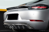 2017-2025 Porsche 718 Cayman Boxster GTS Style Dry Carbon Fiber Rear Diffuser Lip