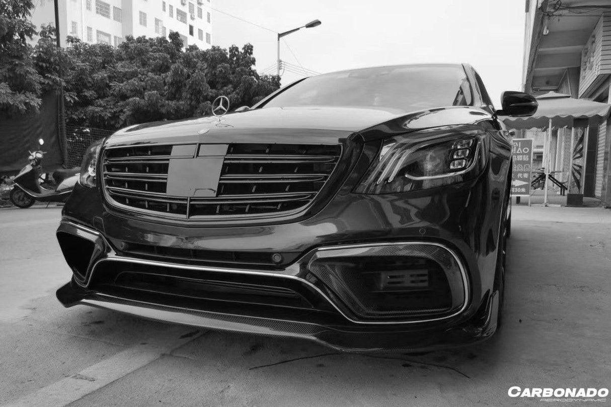 2018-2020 Mercedes Benz W222.2 S63 AMG BRS Style Carbon Fiber Front Lip