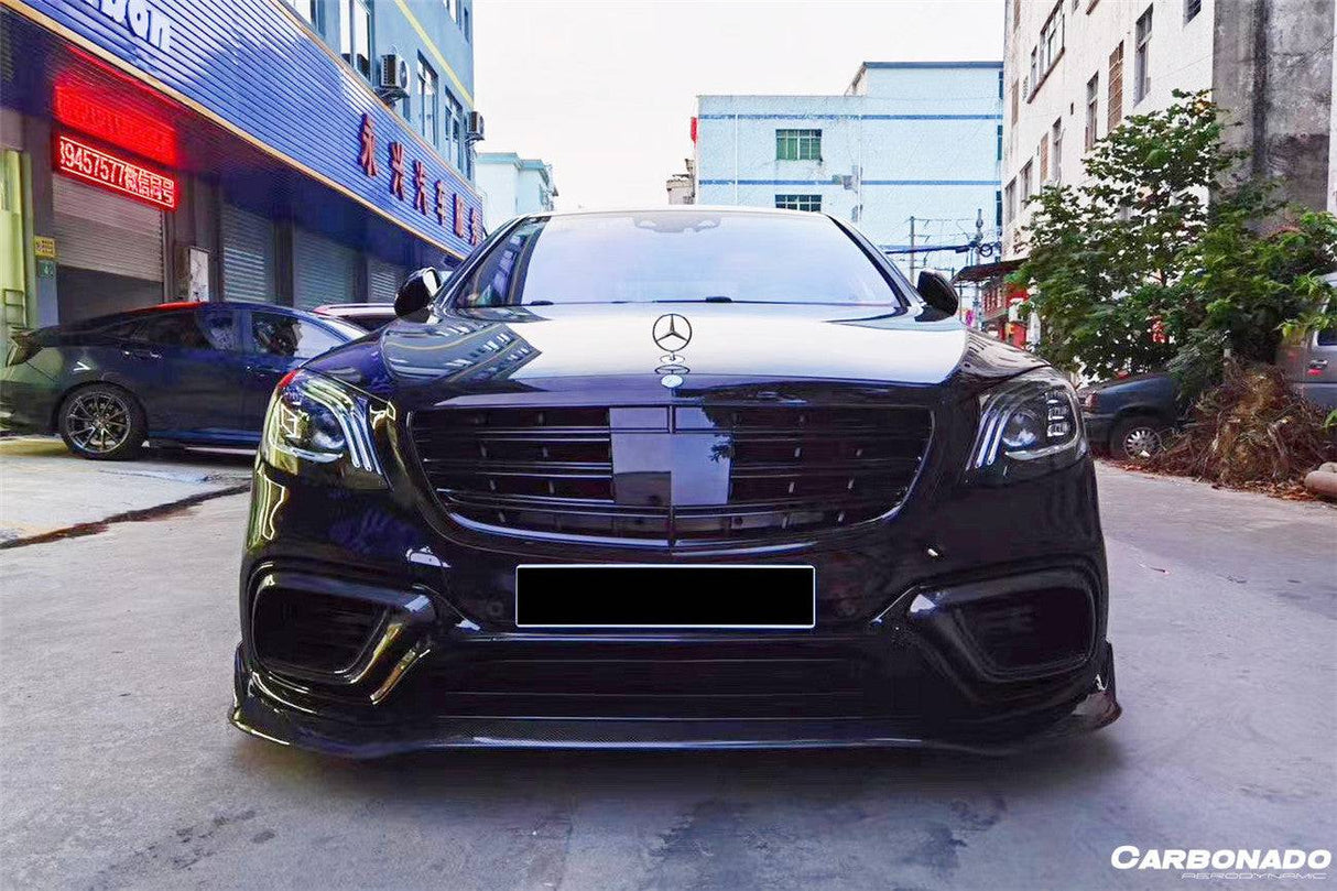 2018-2020 Mercedes Benz W222.2 S63 AMG BRS Style Carbon Fiber Front Lip