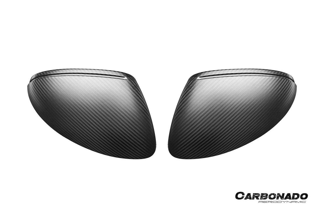 2018-2025 Porsche Cayenne 9Y0 9YA 9YB TKT Style Autoclave Carbon Fiber Mirror Housing Replacement | Fits Cayenne S, Cayenne Coupé, E-Hybrid, GTS, Turbo LHD