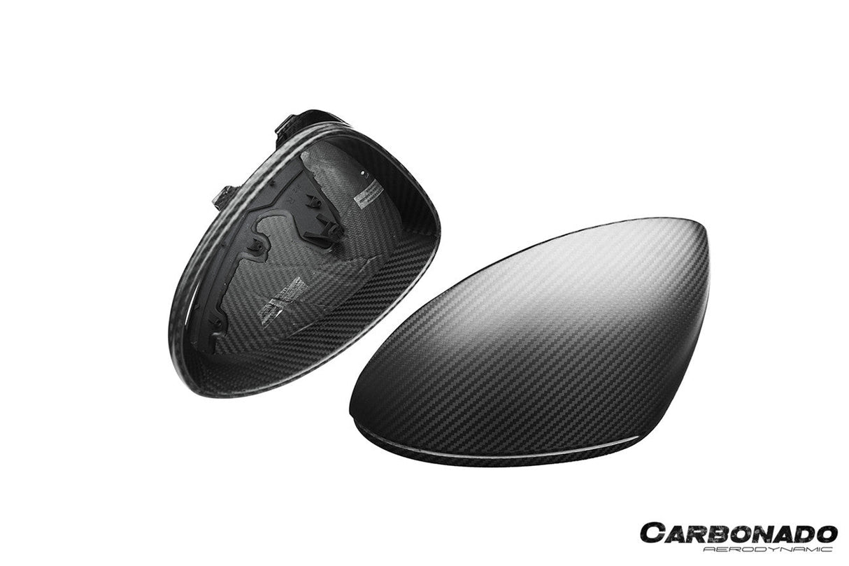 2018-2025 Porsche Cayenne 9Y0 9YA 9YB TKT Style Autoclave Carbon Fiber Mirror Housing Replacement | Fits Cayenne S, Cayenne Coupé, E-Hybrid, GTS, Turbo LHD
