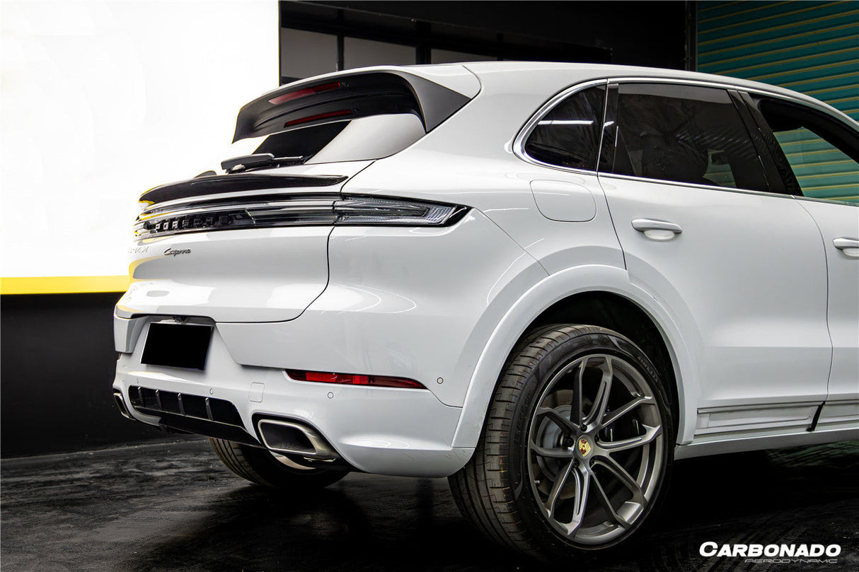 Carbonado 2018-2026 Porsche 9Y0 9Y3 9YA Cayenne S GTS E-Hybrid TKT Style Carbon Fiber Trunk Spoiler