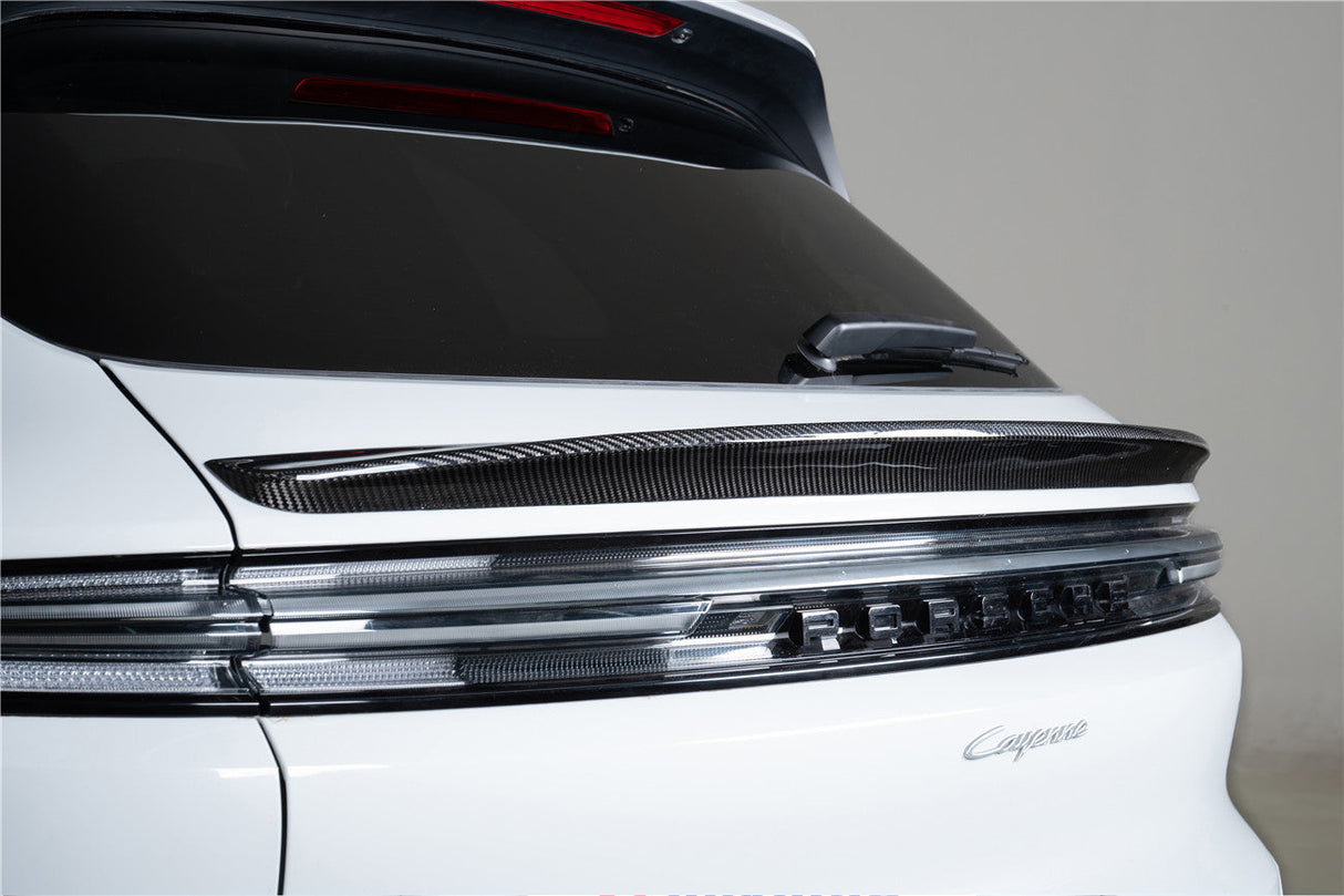 Carbonado 2018-2026 Porsche 9Y0 9Y3 9YA Cayenne S GTS E-Hybrid TKT Style Carbon Fiber Trunk Spoiler