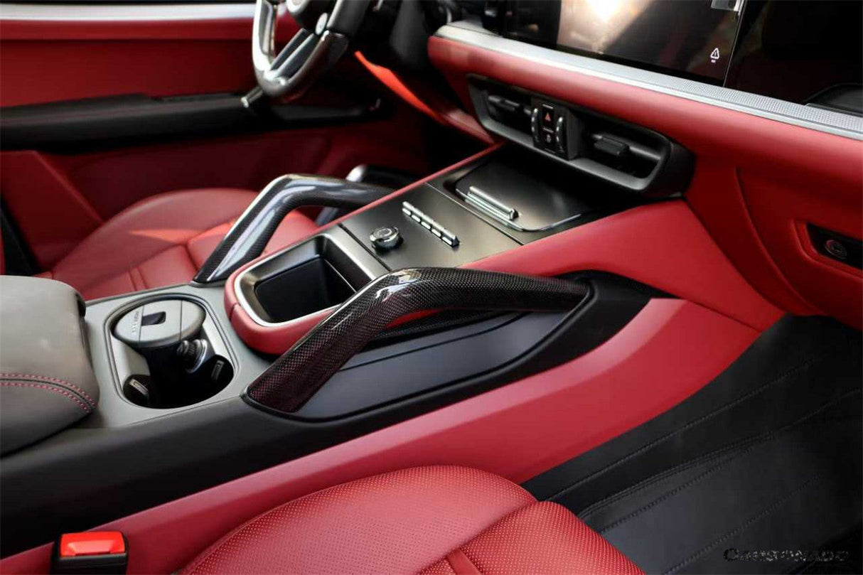 2018-2026 Porsche Cayenne 9Y0 OE Style Autoclave Carbon Fiber Inner Door Handle | Fits S, Coupé, E-Hybrid, GTS, Turbo, Turbo GT