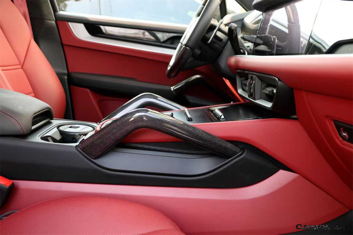 2018-2026 Porsche Cayenne 9Y0 OE Style Autoclave Carbon Fiber Inner Door Handle | Fits S, Coupé, E-Hybrid, GTS, Turbo, Turbo GT