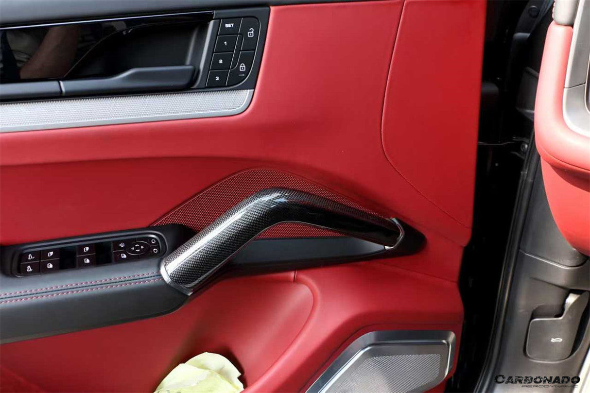 2018-2026 Porsche Cayenne 9Y0 OE Style Autoclave Carbon Fiber Inner Door Handle | Fits S, Coupé, E-Hybrid, GTS, Turbo, Turbo GT