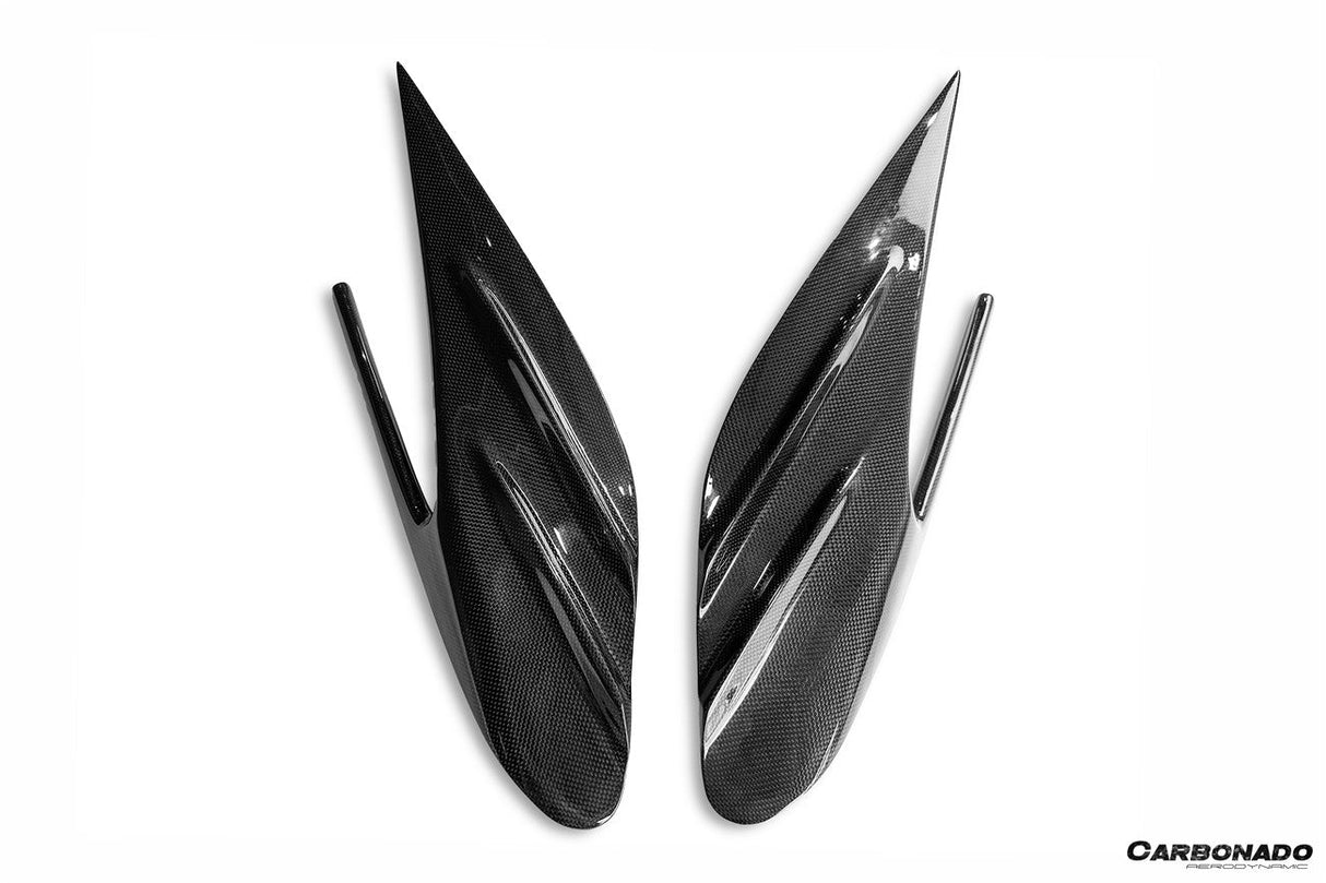 2019-2024 Ferrari F8 MSY Style Autoclave Carbon Fiber Quarter Panel Side Scoops