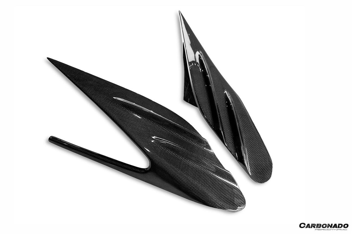 2019-2024 Ferrari F8 MSY Style Autoclave Carbon Fiber Quarter Panel Side Scoops