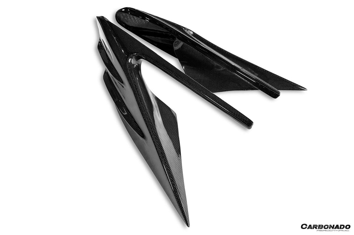 2019-2024 Ferrari F8 MSY Style Autoclave Carbon Fiber Quarter Panel Side Scoops