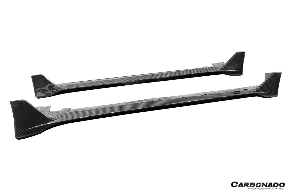 2020-UP Porsche 911 992.1 Autoclave Carbon Fiber Side Skirts Carbonado (9D) Fits: Turbo, Turbo S Cabriolet