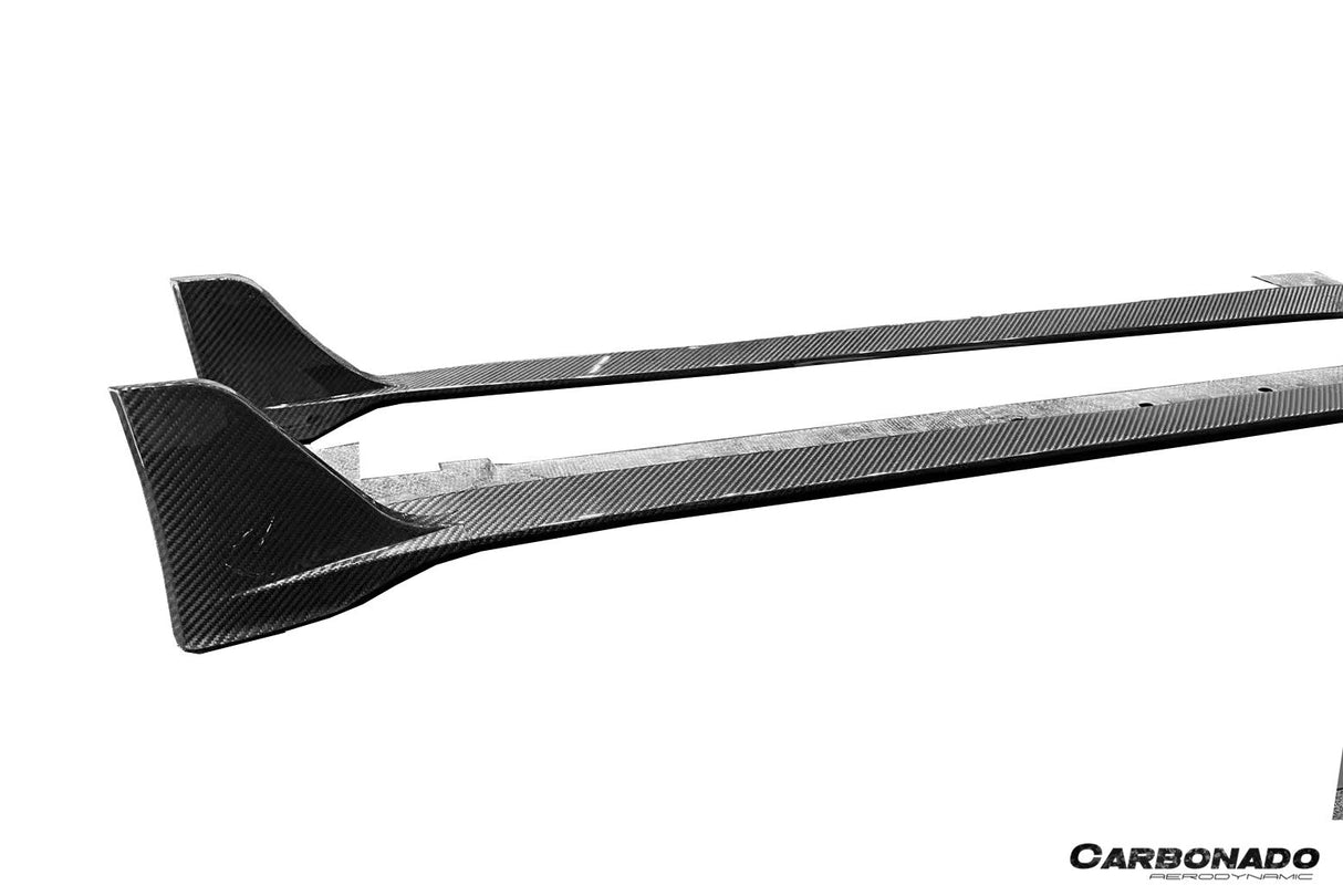 2020-UP Porsche 911 992.1 Autoclave Carbon Fiber Side Skirts Carbonado (9D) Fits: Turbo, Turbo S Cabriolet