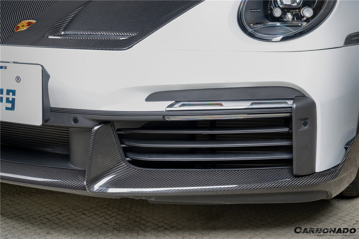 2020-2024 Porsche 911 992.1 Turbo SD Style Autoclave Carbon Fiber Front Lip | Fits Turbo, Turbo S