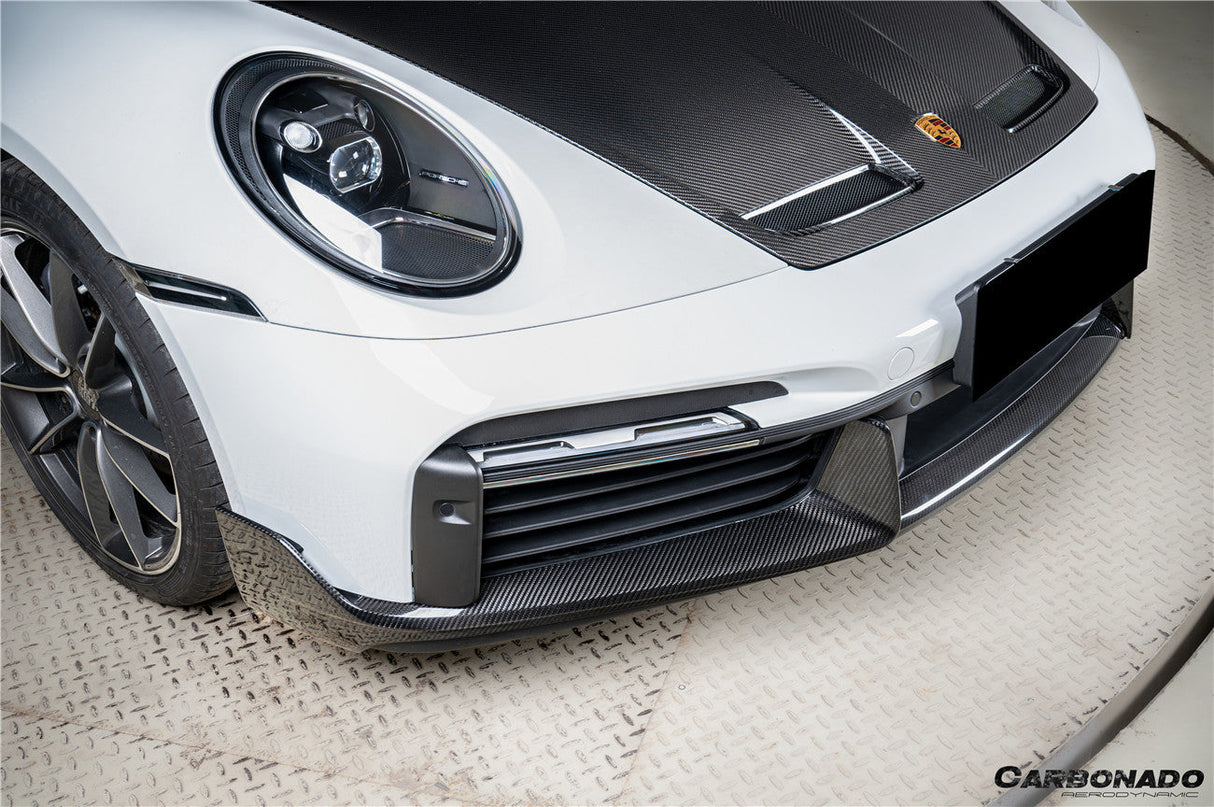 2020-2024 Porsche 911 992.1 Turbo SD Style Autoclave Carbon Fiber Front Lip | Fits Turbo, Turbo S