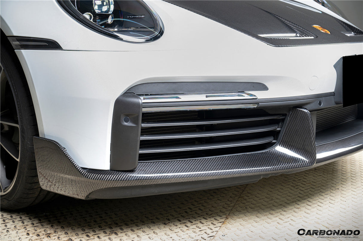 2020-2024 Porsche 911 992.1 Turbo SD Style Autoclave Carbon Fiber Front Lip | Fits Turbo, Turbo S