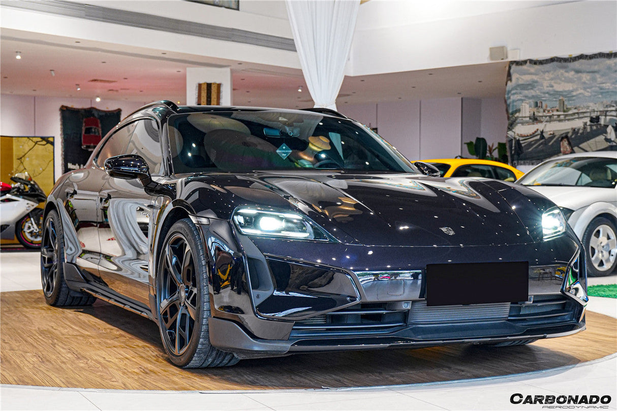 2025-UP Porsche Taycan 9J1.2 Front Bumper Carbonado (Turbo GT) | Fits 4, 4S, GTS, Turbo, Turbo S, ST, CT, Sport Turismo