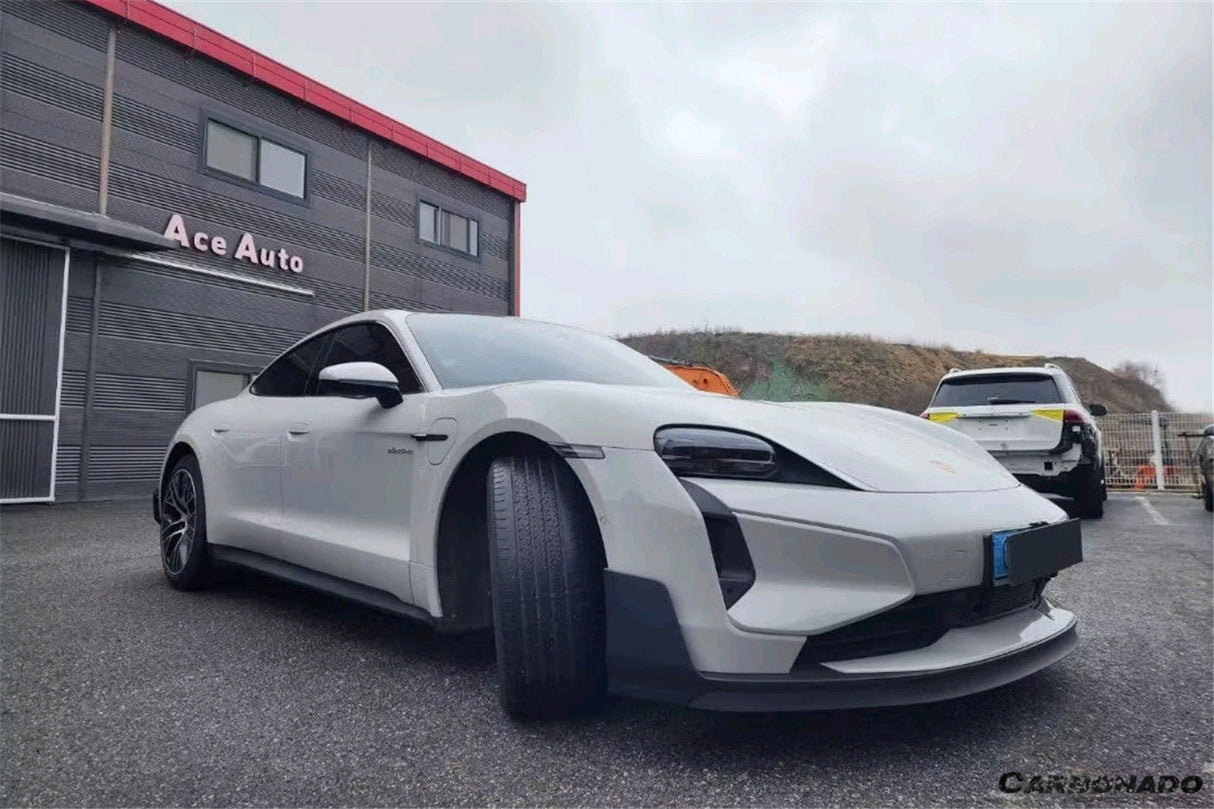 2020-2024 Porsche Taycan 9J1.1 Front Bumper Carbonado (9J1.2 Turbo GT) | Fits 4, 4S, GTS, Turbo, Turbo S, ST, CT, Sport Turismo (Copy)