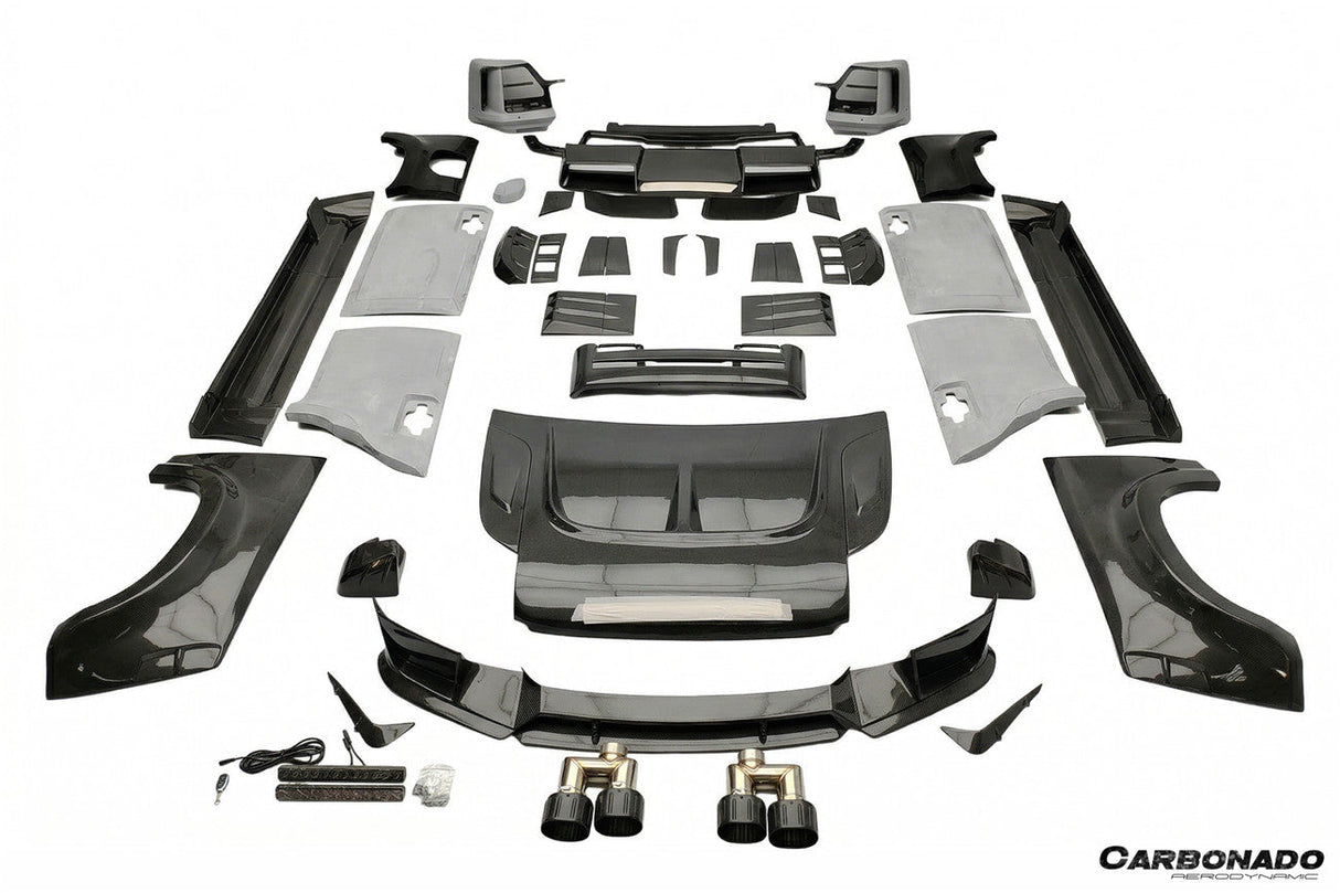 2020-2023 Land Rover Defender 110 Msy Style Partial Autoclave Carbon FiberWide Full Body Kit