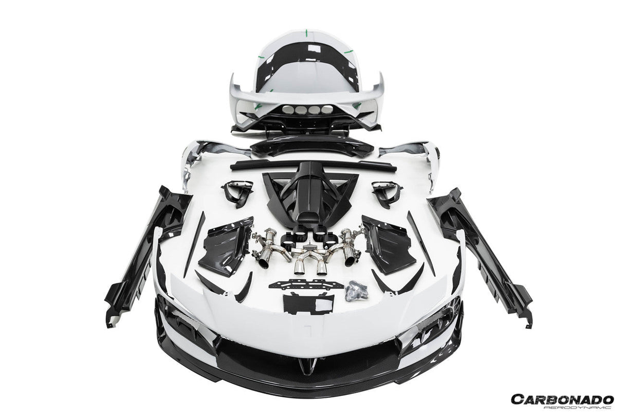 2020-UP Ferrari Autoclave Carbon Fiber Full Body Kit Carbonado (MSY) Fits: SF90 Spider