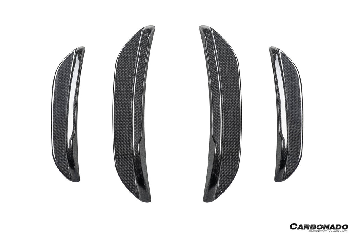 2020-UP Ferrari Autoclave Carbon Fiber Front Bumper Canards Carbonado (MSY) Fits: SF90 Stradale and Spider