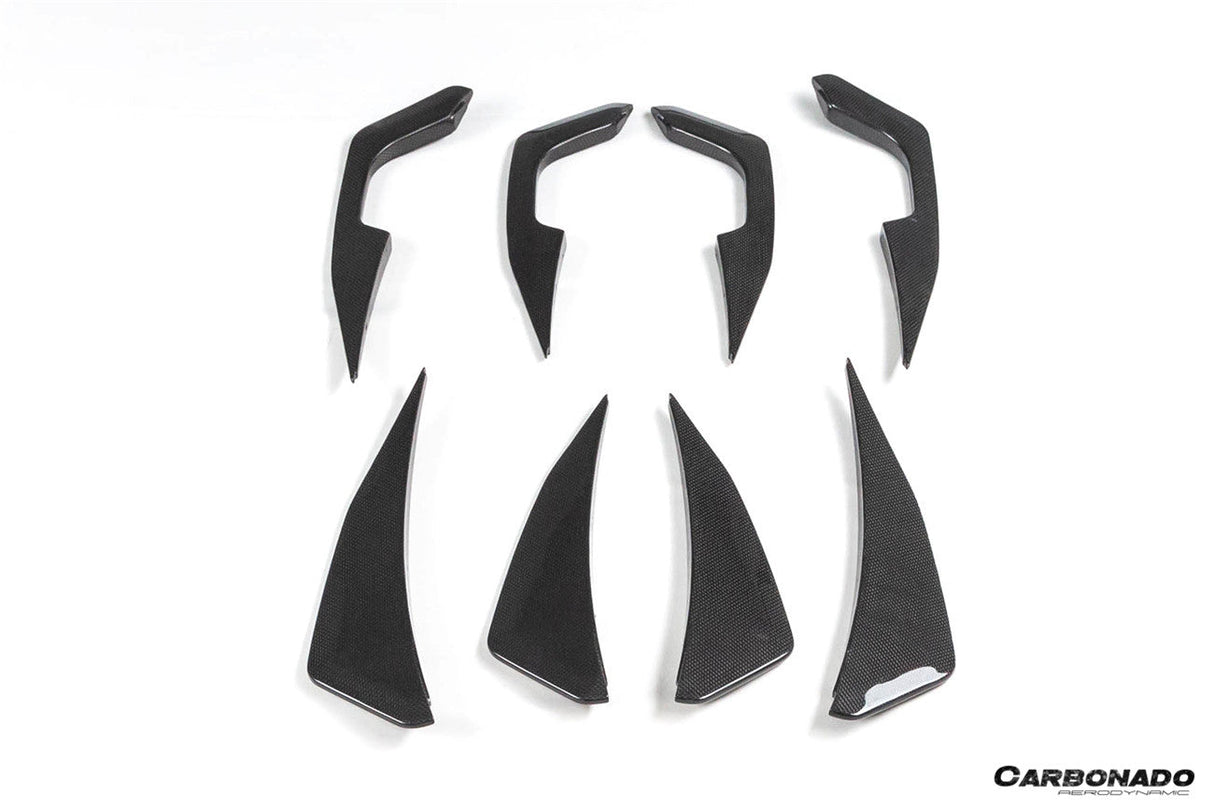 2020-UP Ferrari Autoclave Carbon Fiber Rear Diffuser Canards Carbonado (RT) Fits: SF90 Stradale and Spider