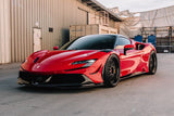 2020-UP Ferrari Autoclave Carbon Fiber Front Bumper Canards Carbonado (RT) Fits: SF90 Stradale and Spider