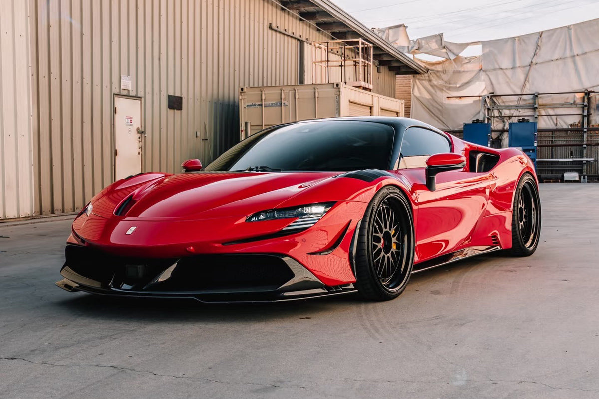 2020-UP Ferrari Autoclave Carbon Fiber Middle Front Lip Carbonado (RT) Fits: SF90 Stradale and Spider