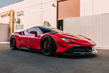 2020-UP Ferrari Autoclave Carbon Fiber Front Bumper Canards Carbonado (RT) Fits: SF90 Stradale and Spider