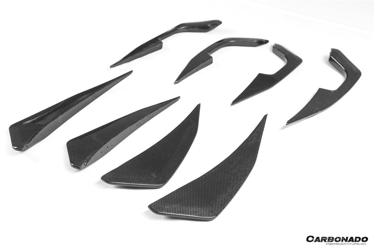2020-UP Ferrari Autoclave Carbon Fiber Rear Diffuser Canards Carbonado (RT) Fits: SF90 Stradale and Spider