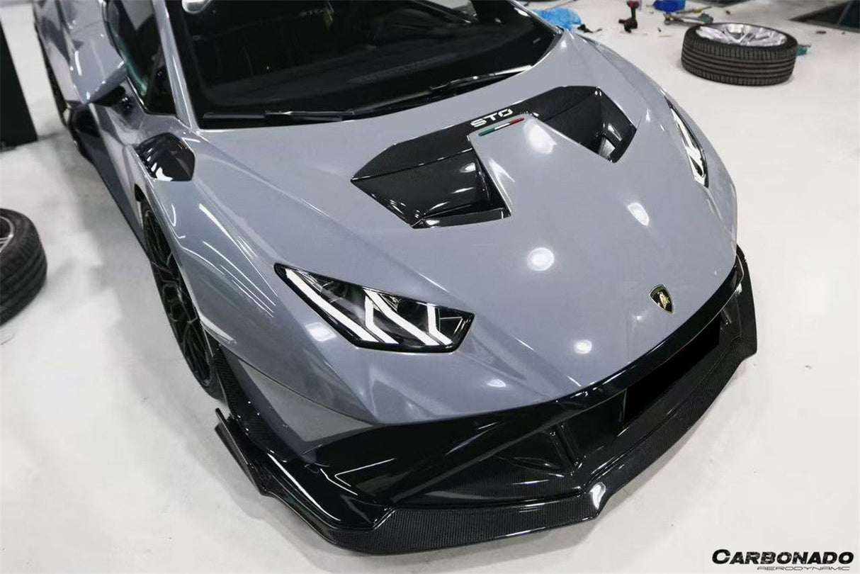2021-2024 Lamborghini Huracan Autoclave Carbon Fiber Front Lip Carbonado (VX) Fits: STO