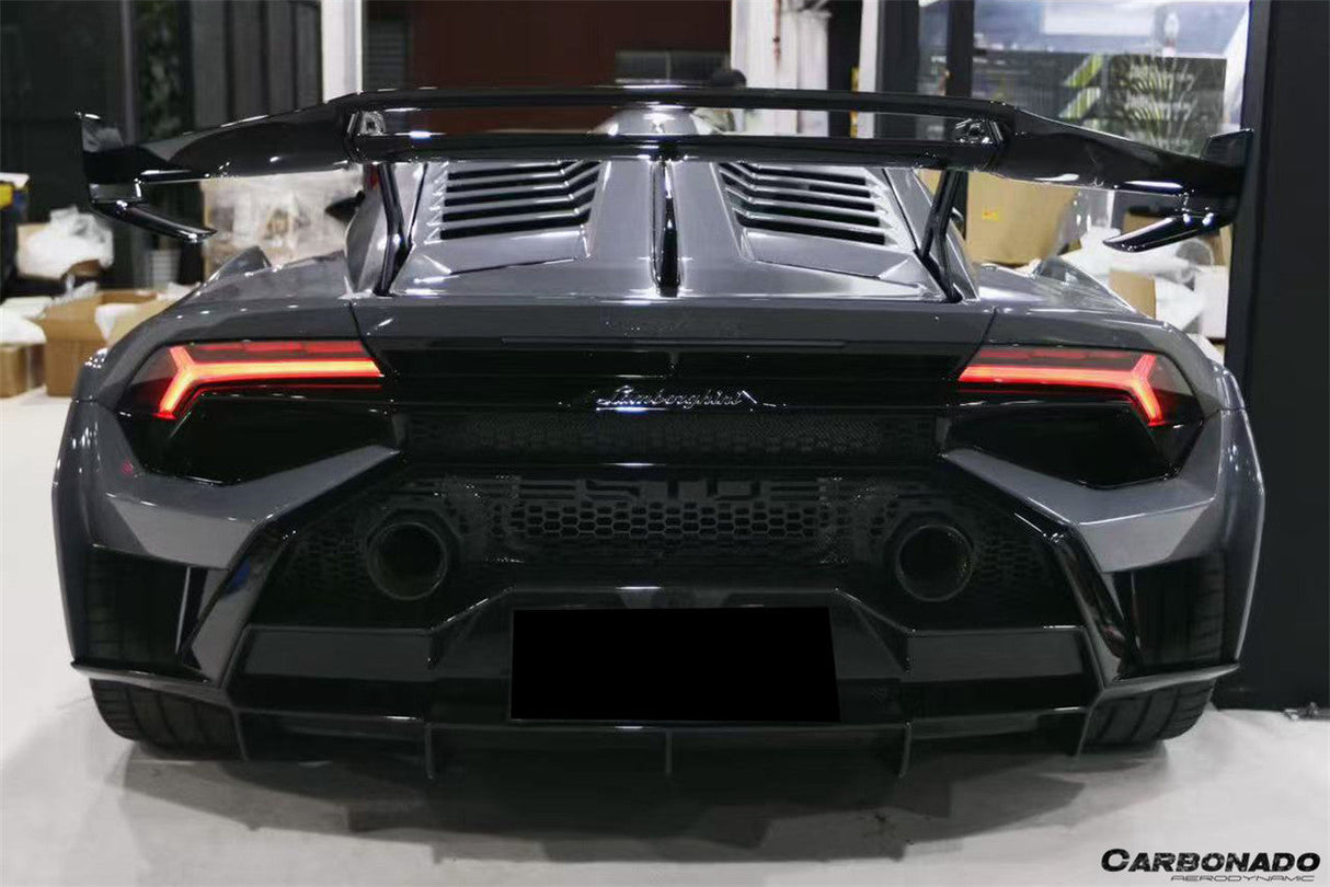 2021-2024 Lamborghini Huracan Autoclave Carbon Fiber fiber Rear Diffuser Lip Carbonado (VX) Fits: STO