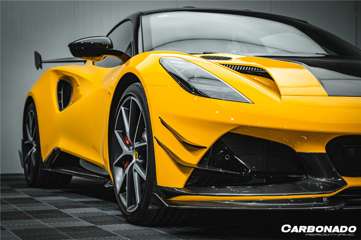 2021-2024 Lotus Emira NYO MNK Style Dry Carbon Fiber Front Bumper Side Splitter